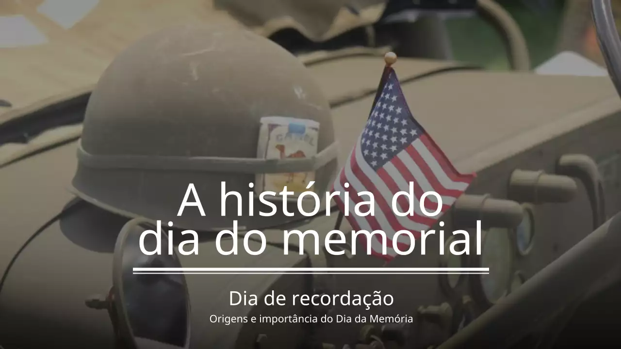 Apresentação de uma história simples do Dia da Memória em branco e bege