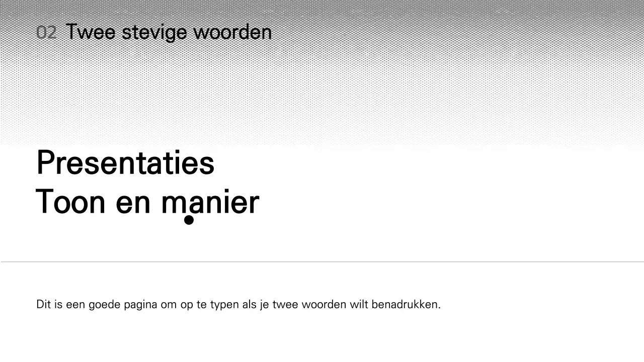 Eenvoudige zwart-wit lay-outvariatie presentatie