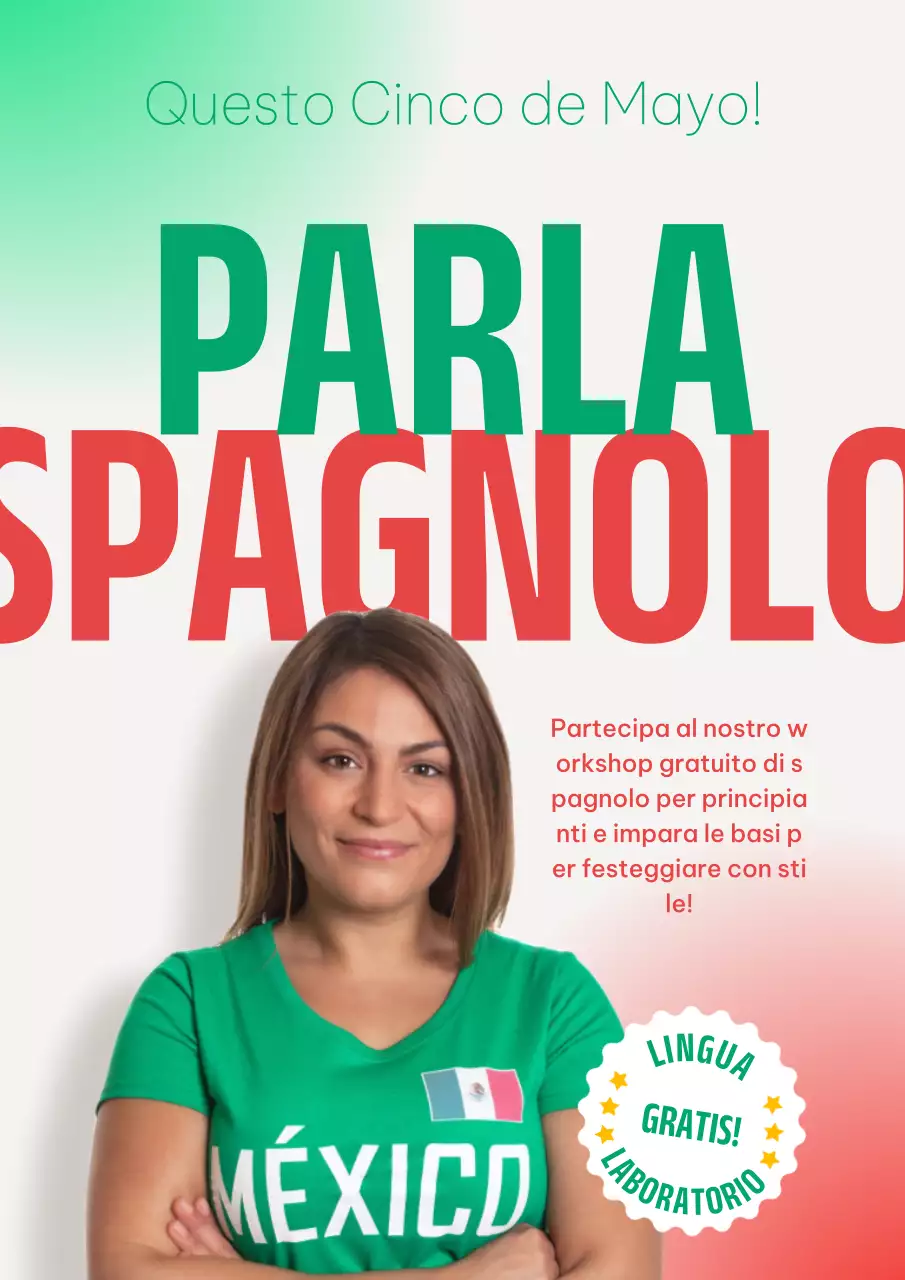 Promuovere i corsi di spagnolo in verde e rosso