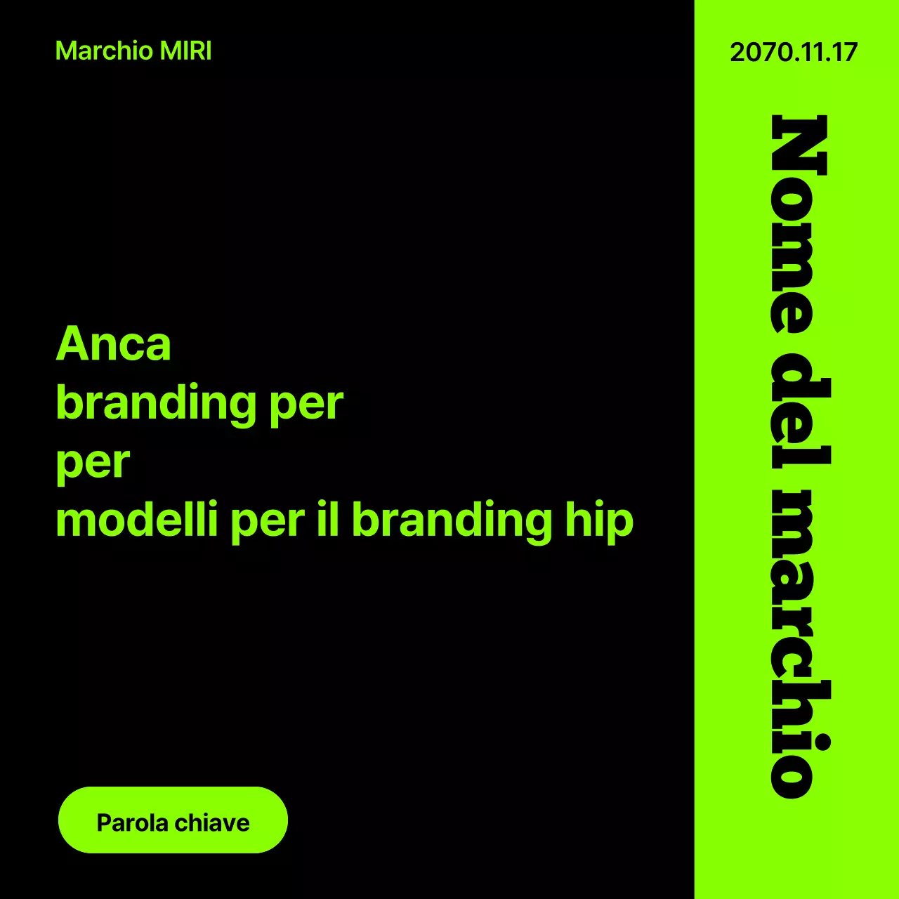 Un primer di branding alla moda, neon e nero