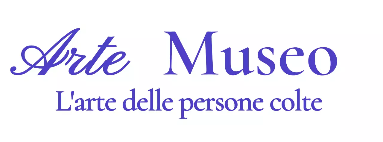 Logo del museo con un concetto di classe in corsivo