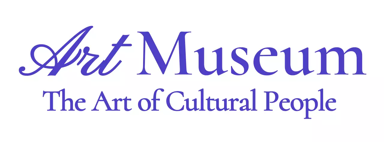 An art museum logo with a classy cursive concept