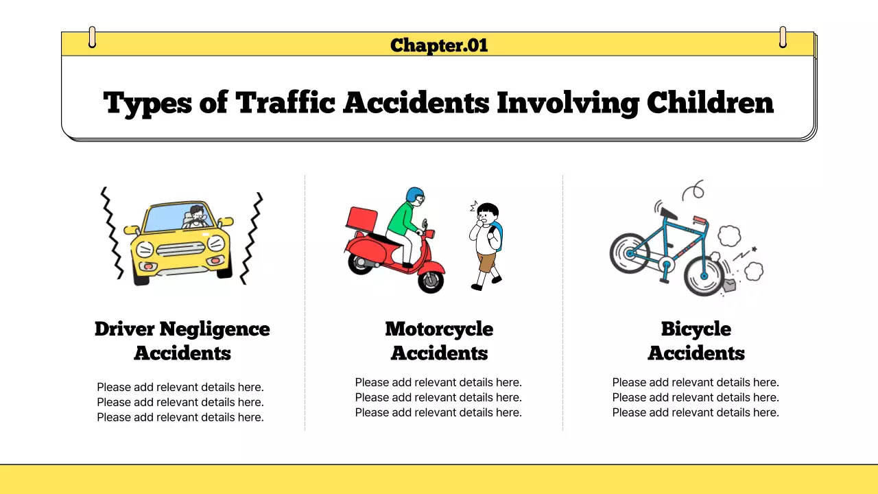 Yellow Simple Traffic Safety Guide Presentation