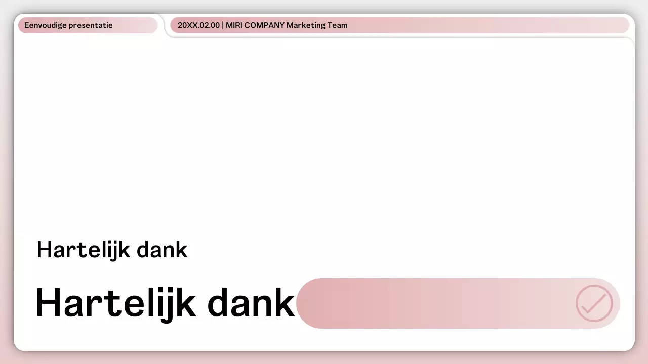 Een eenvoudige roze en witte zakelijke lay-out