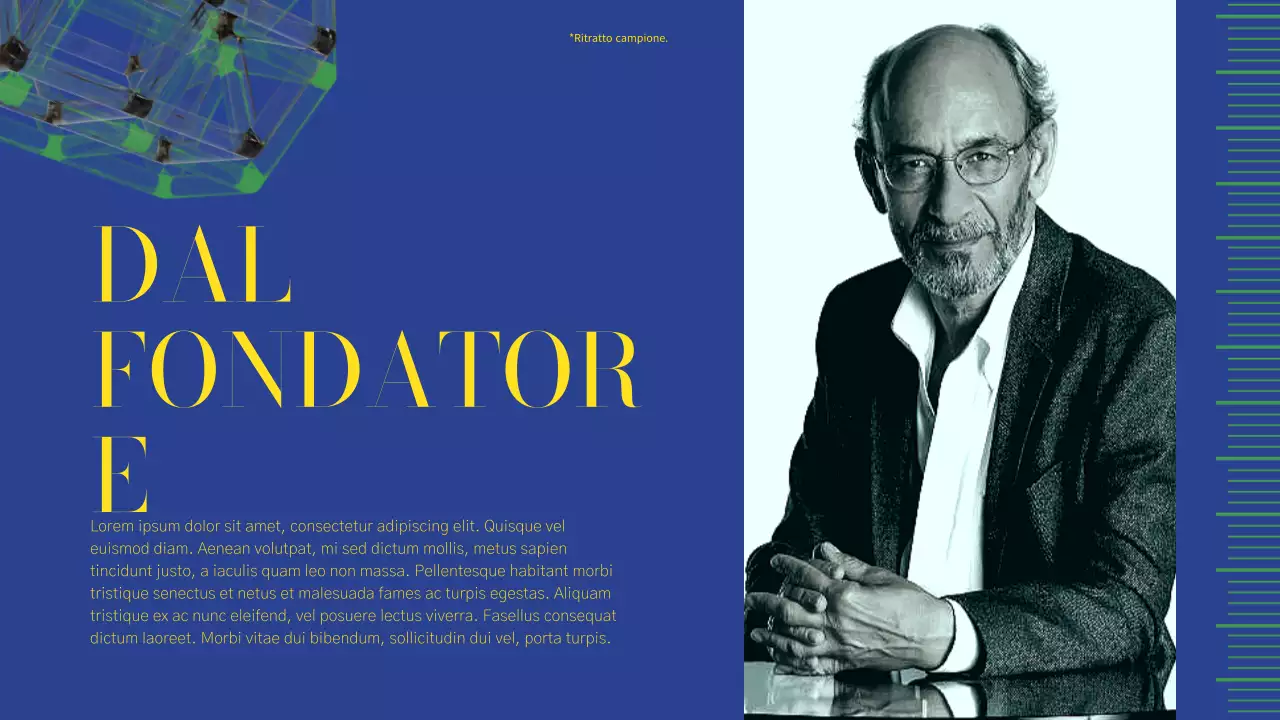 Rapporto sul profilo aziendale moderno verde e rosa