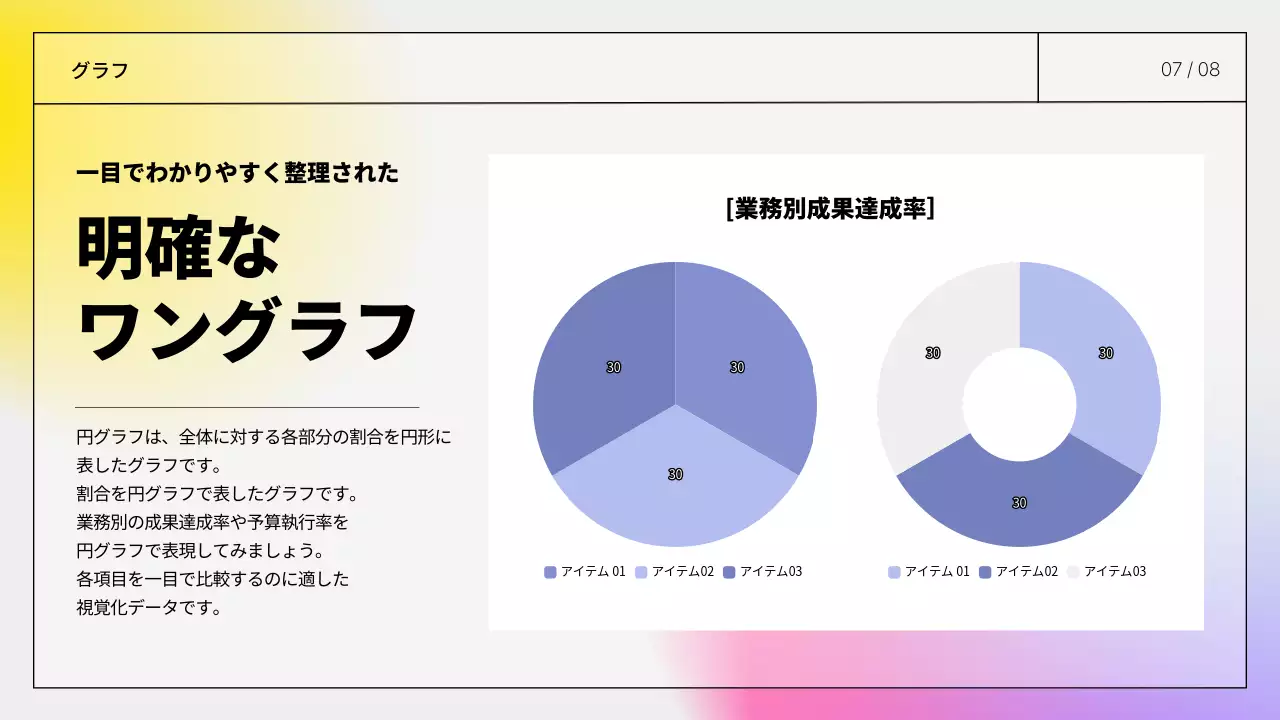 カラフル シンプル プラン プレゼンテーション