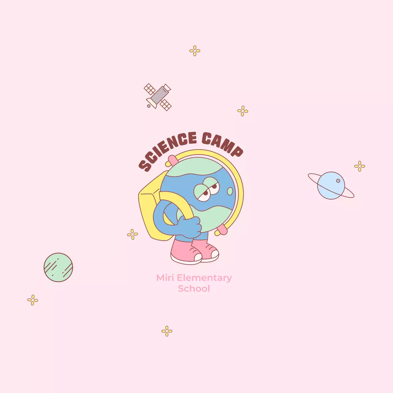 귀여운 지구 일러스트의 과학의날 행사 기념품