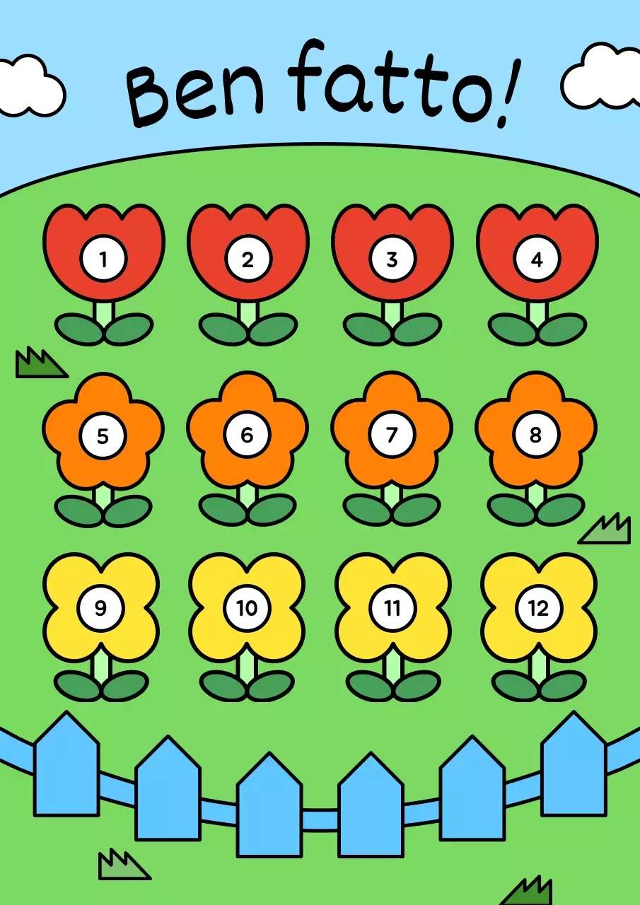 Risorse didattiche di lode verde e azzurra