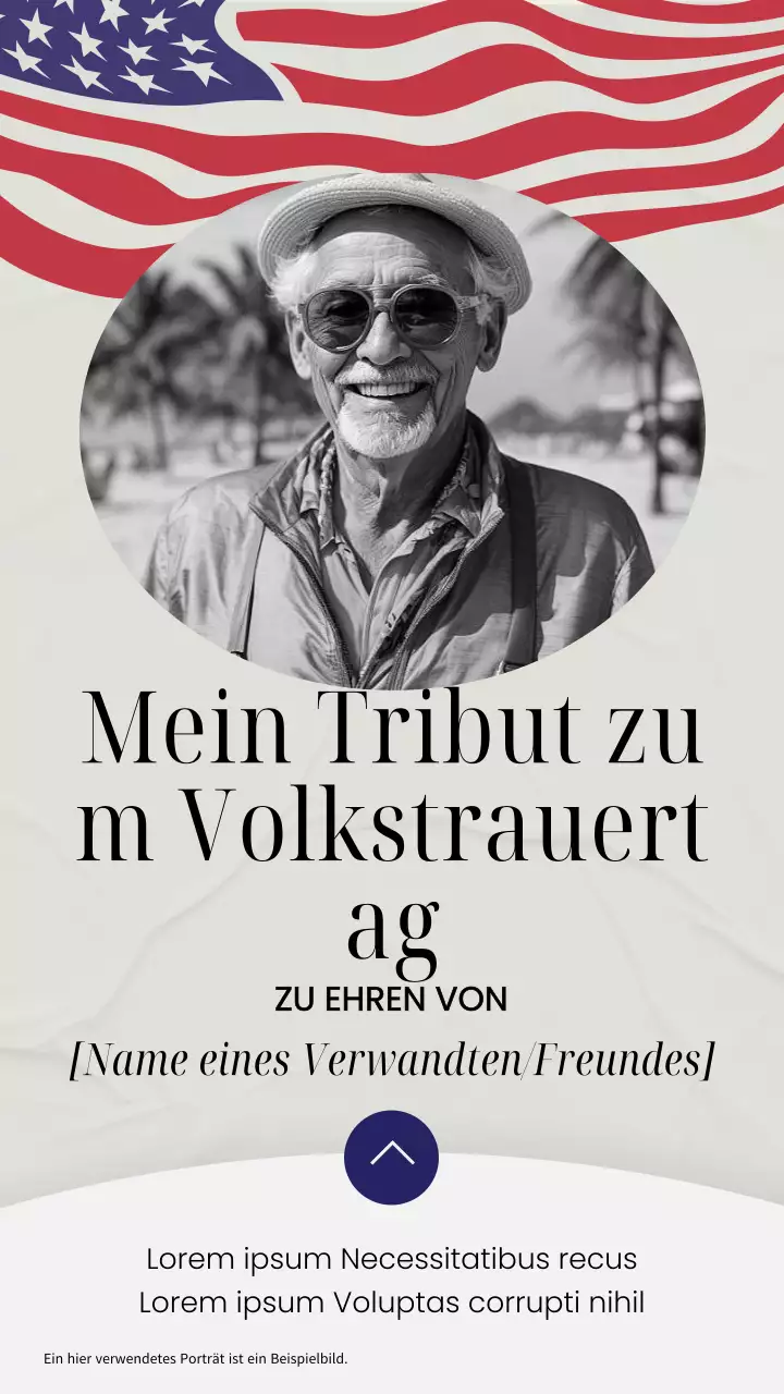 Grau und Rot Klassisch Memorial Day Tribute Einladung