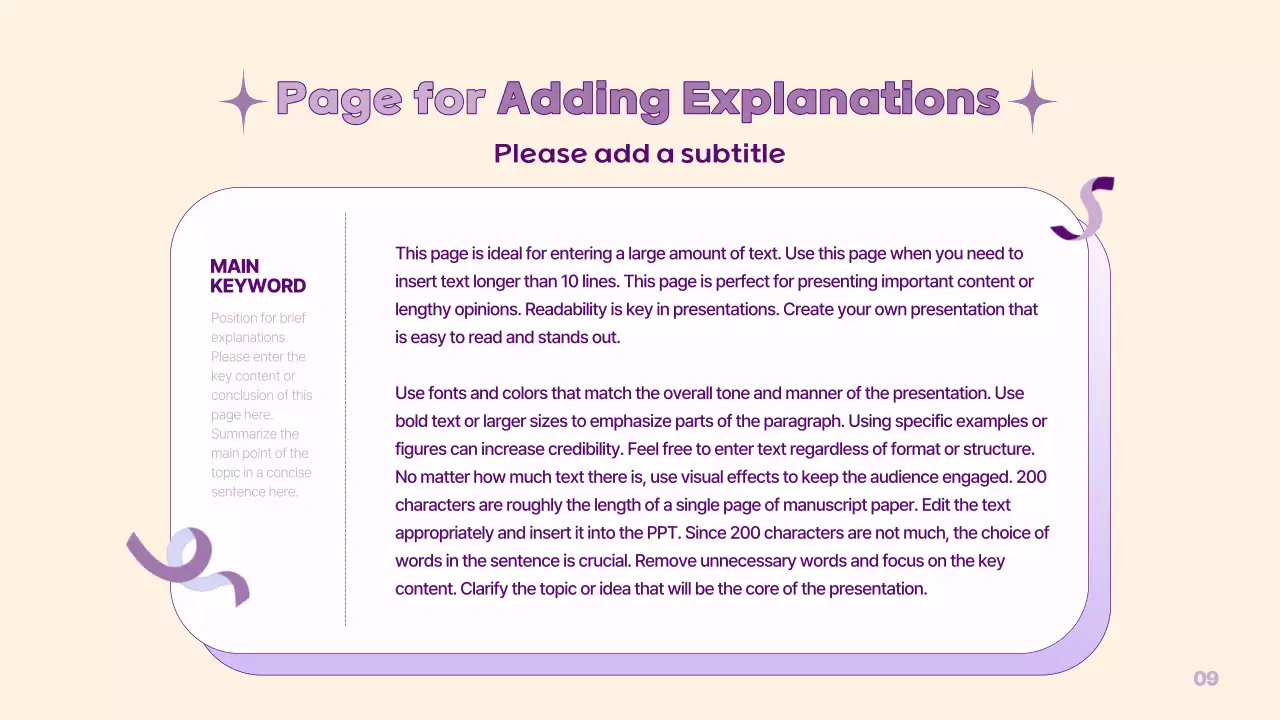 A simple PM presentation in yellow and purple