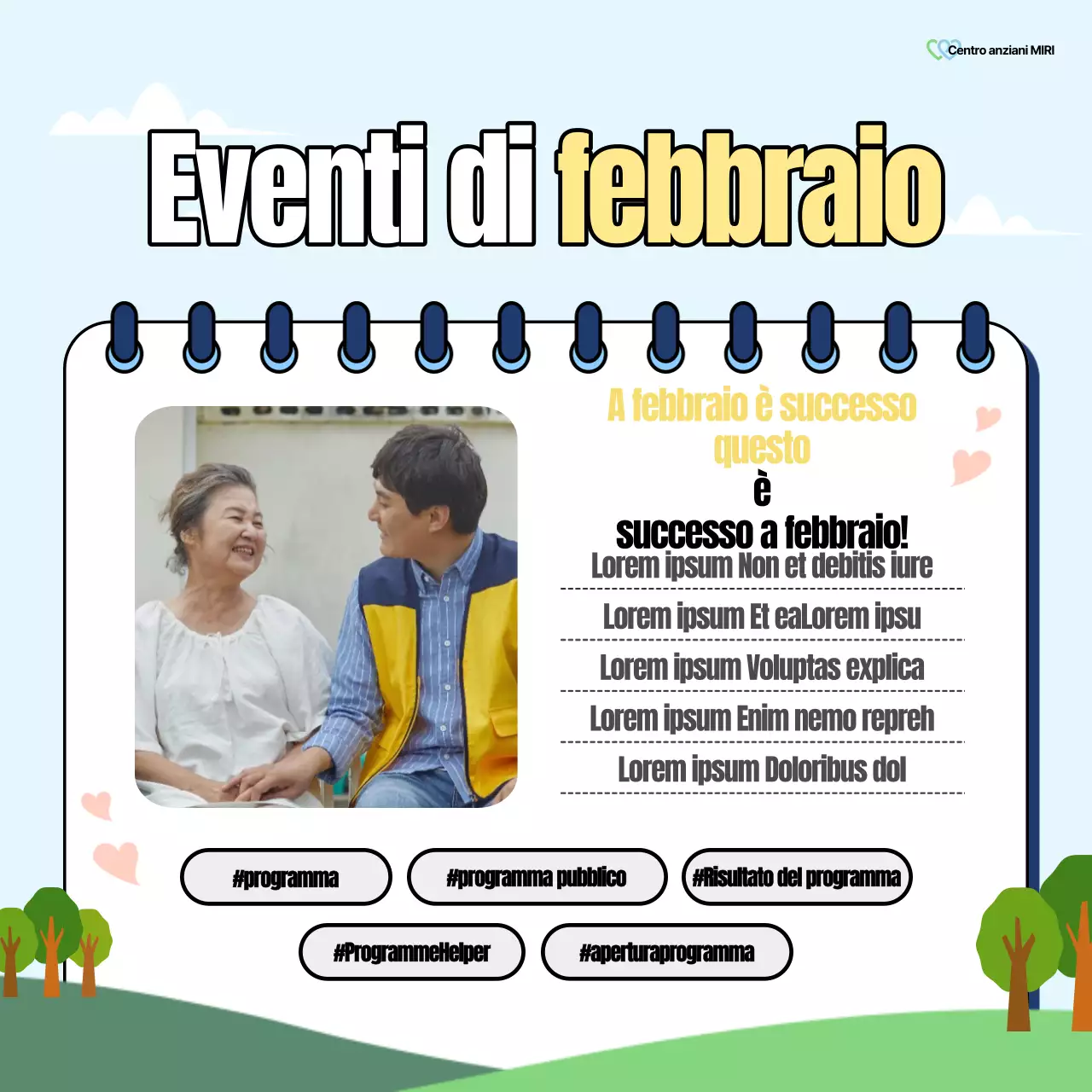 Un bel post sull'ufficio del benessere in verde e arcobaleno