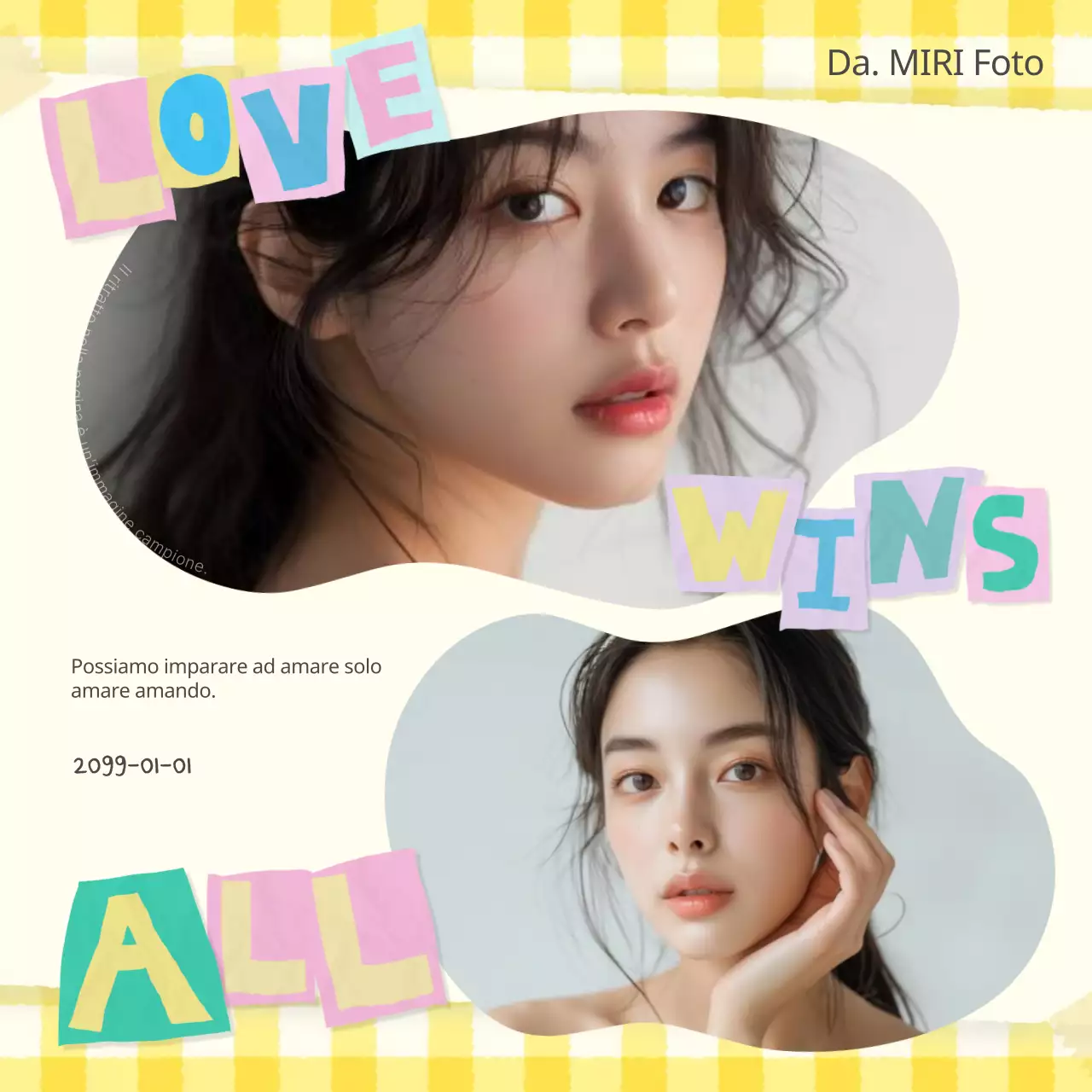 Simpatici blocchi per appunti con cornice per foto in rosa e giallo