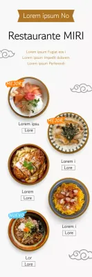Guía de menús de restaurantes limpios y de inspiración oriental