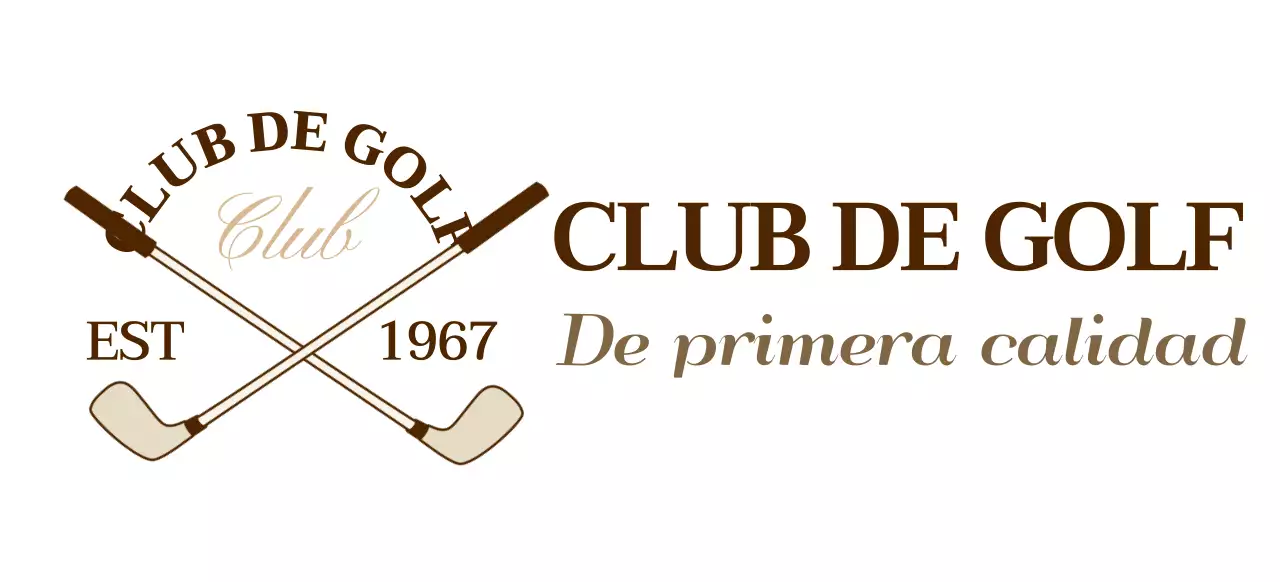 Palos de golf con el logotipo del club en color marrón para dar una sensación de clase