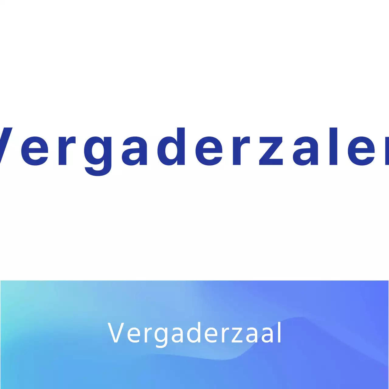 Gids voor vergaderruimten met blauw verloop