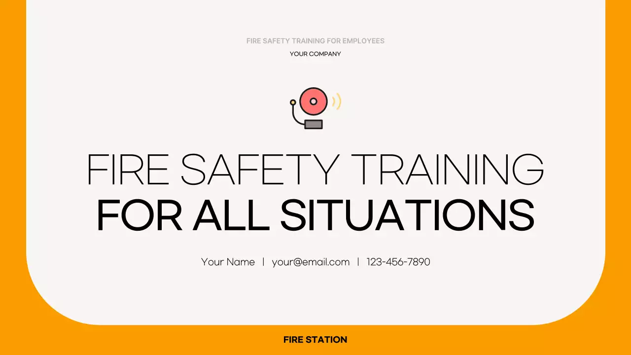 Yellow Professional Fire Guide Presentation