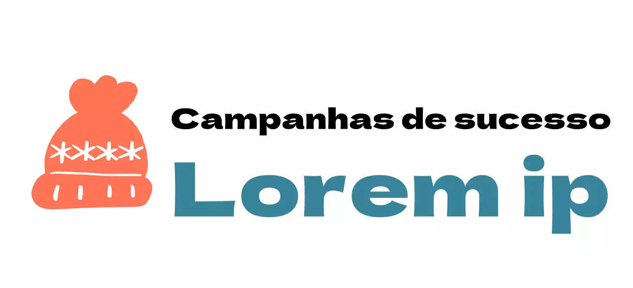Logótipo da campanha com uma ilustração de um gorro de tricô giro