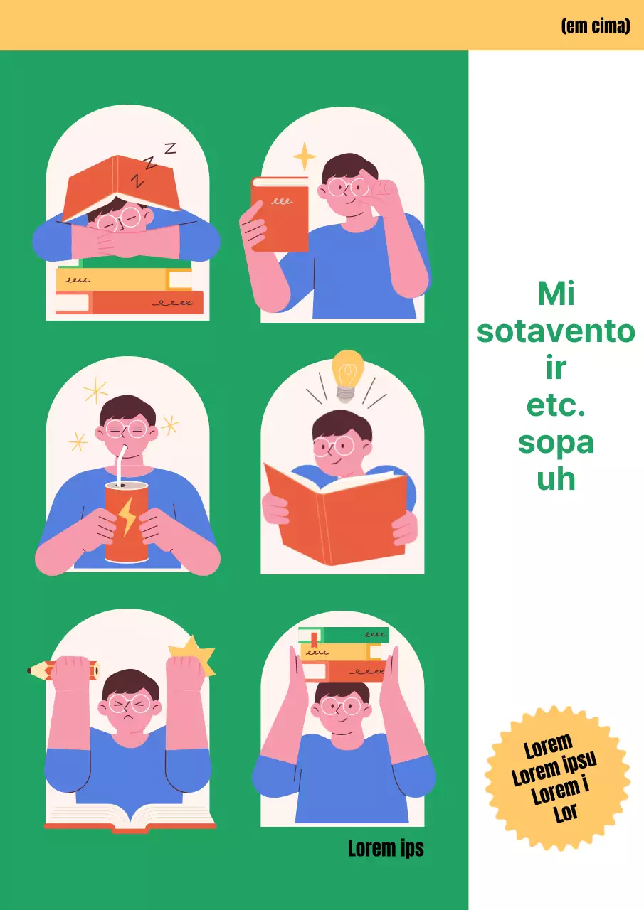 Um pequeno livro verde de exercícios de línguas para o ensino secundário