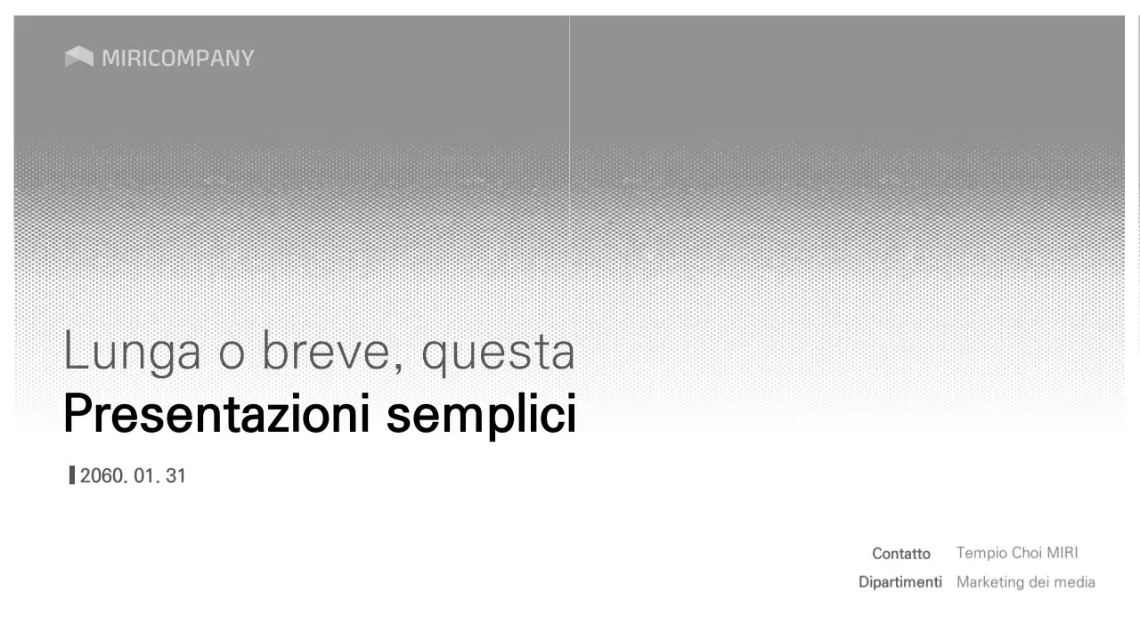 Semplice presentazione di variazione del layout in bianco e nero