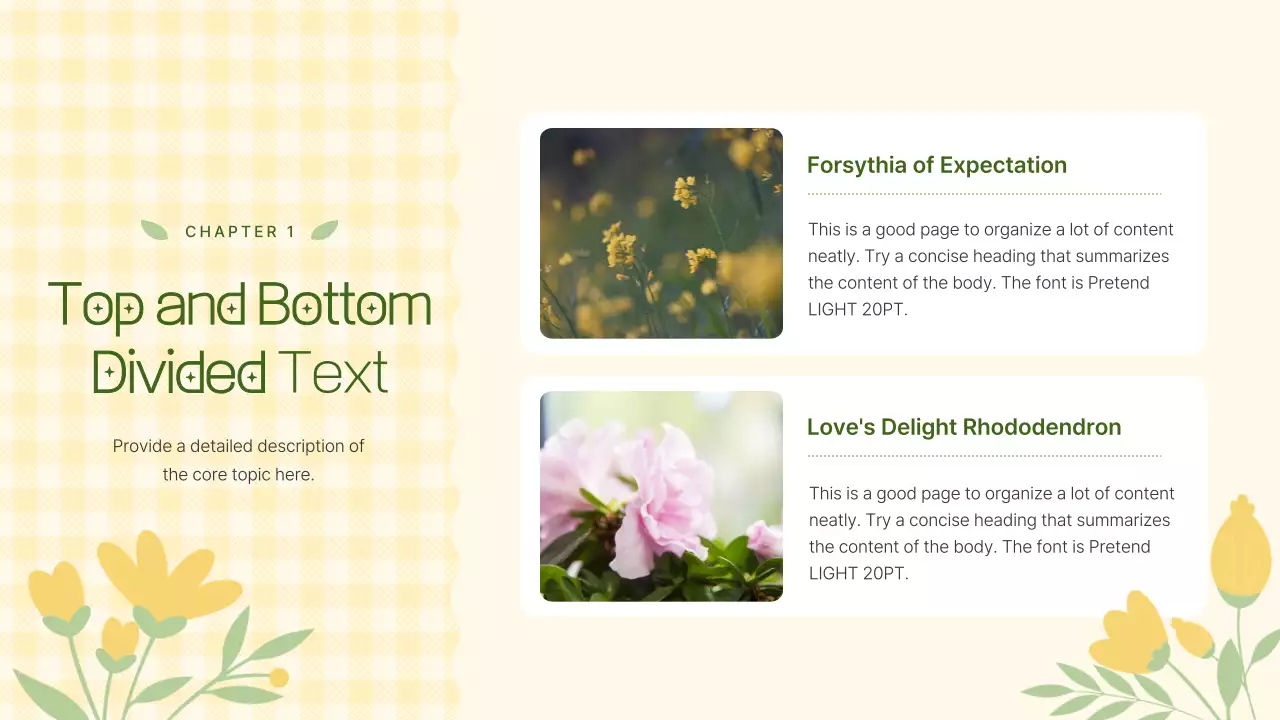 Yellow Floral Spring Template Presentation