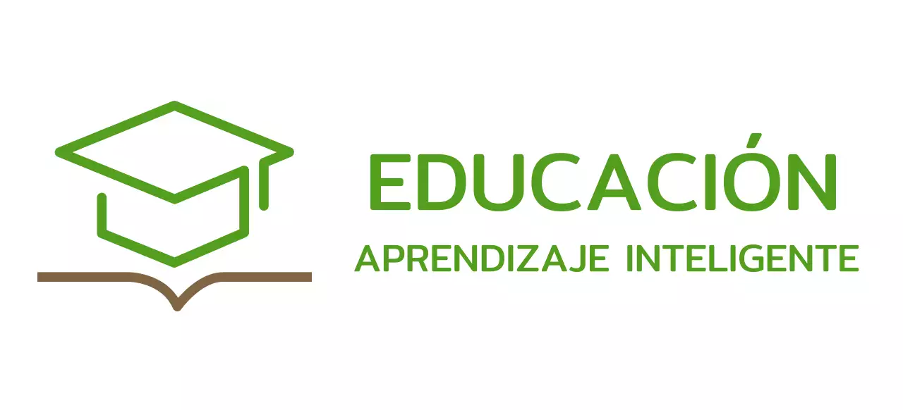 Aprendizaje inteligente con gorra verde de soltero y logotipo de ilustración de libro