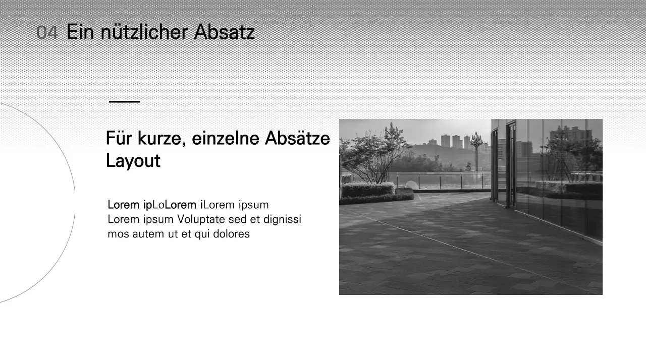 Einfache Schwarz-Weiß-Layout-Variante Präsentation