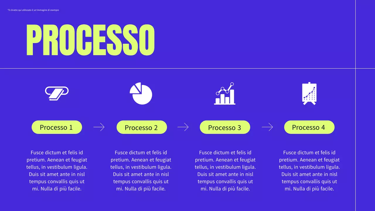 Materiale per il profilo aziendale moderno, blu e neon