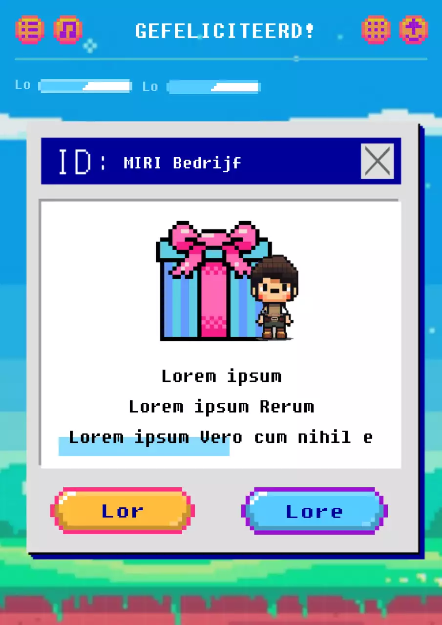 Verjaardagswensen in retrostijl in lichtblauw en roze