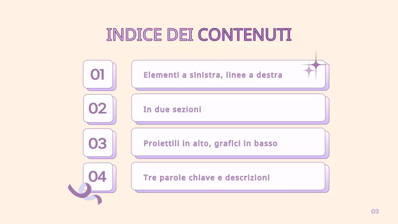 Una semplice presentazione PM in giallo e viola