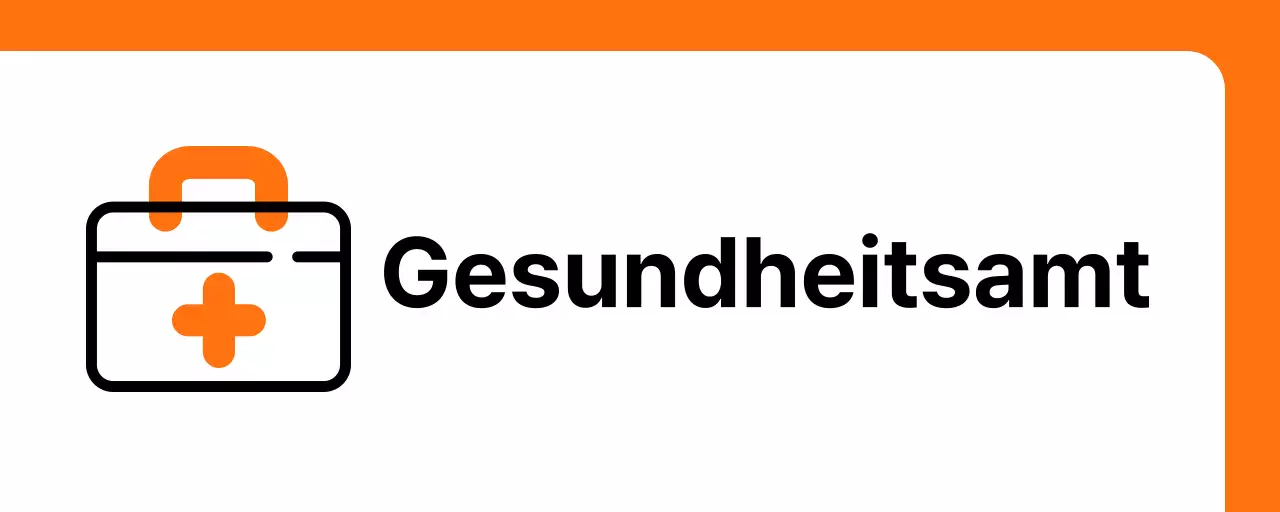 Orangefarbener Erste-Hilfe-Kasten Health Room Guide