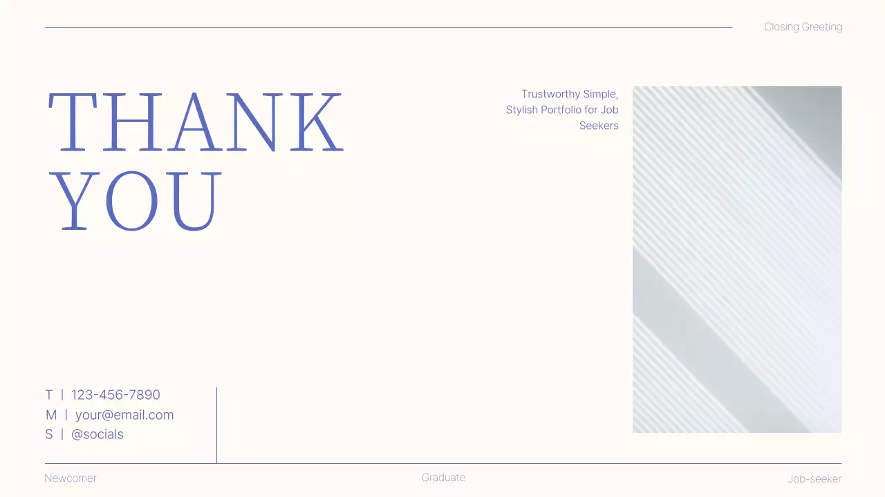 블루 모던 포트폴리오 이력서 프레젠테이션