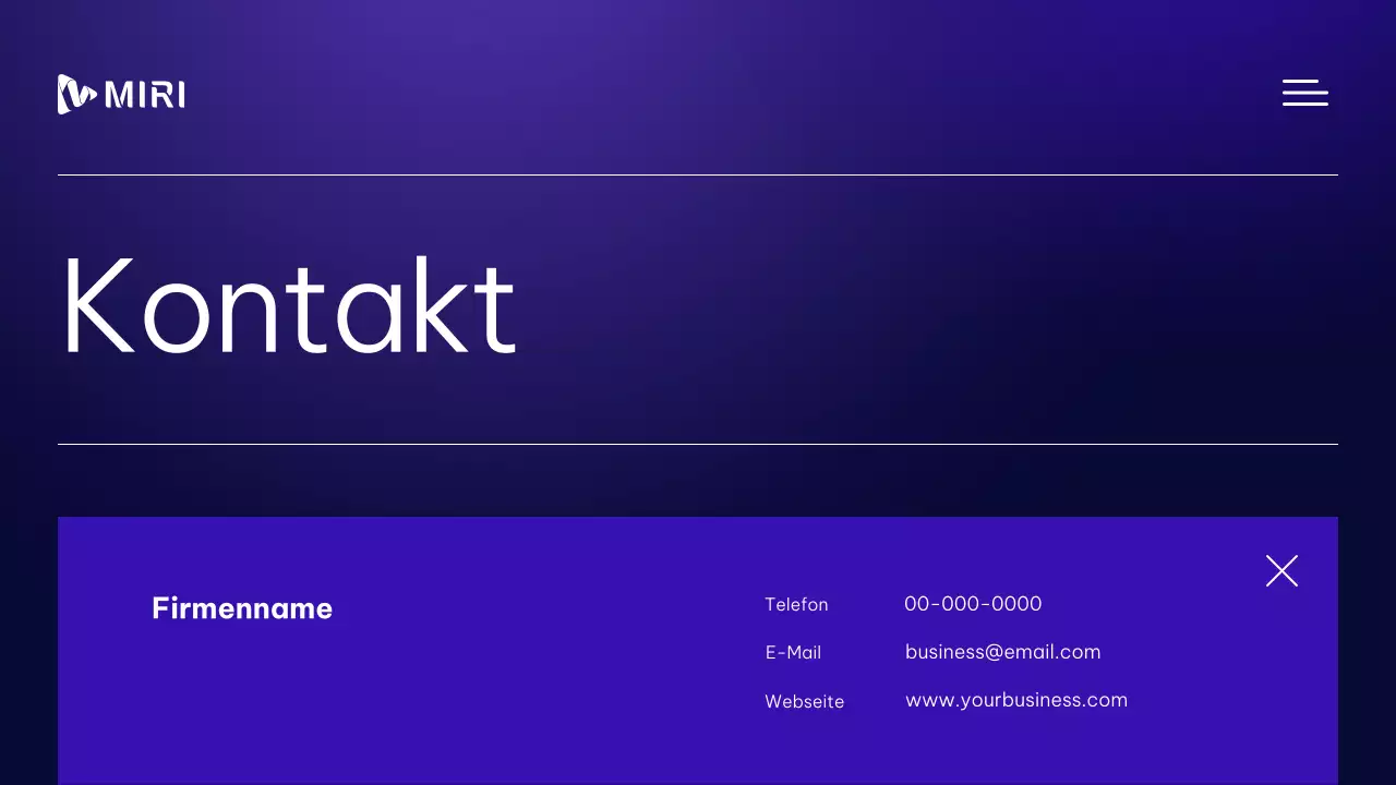 Modernes, professionelles Business-Profilmaterial in Lila und Weiß