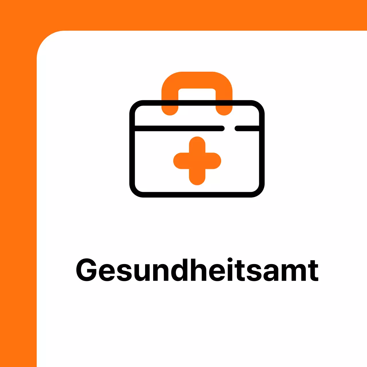 Orangefarbener Erste-Hilfe-Kasten Health Room Guide