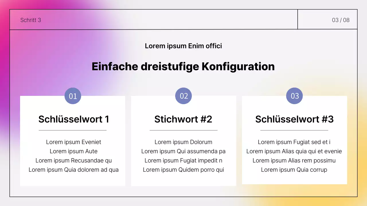 Einfache, vorzeigbare handschriftliche Berichte in Lila und Gelb