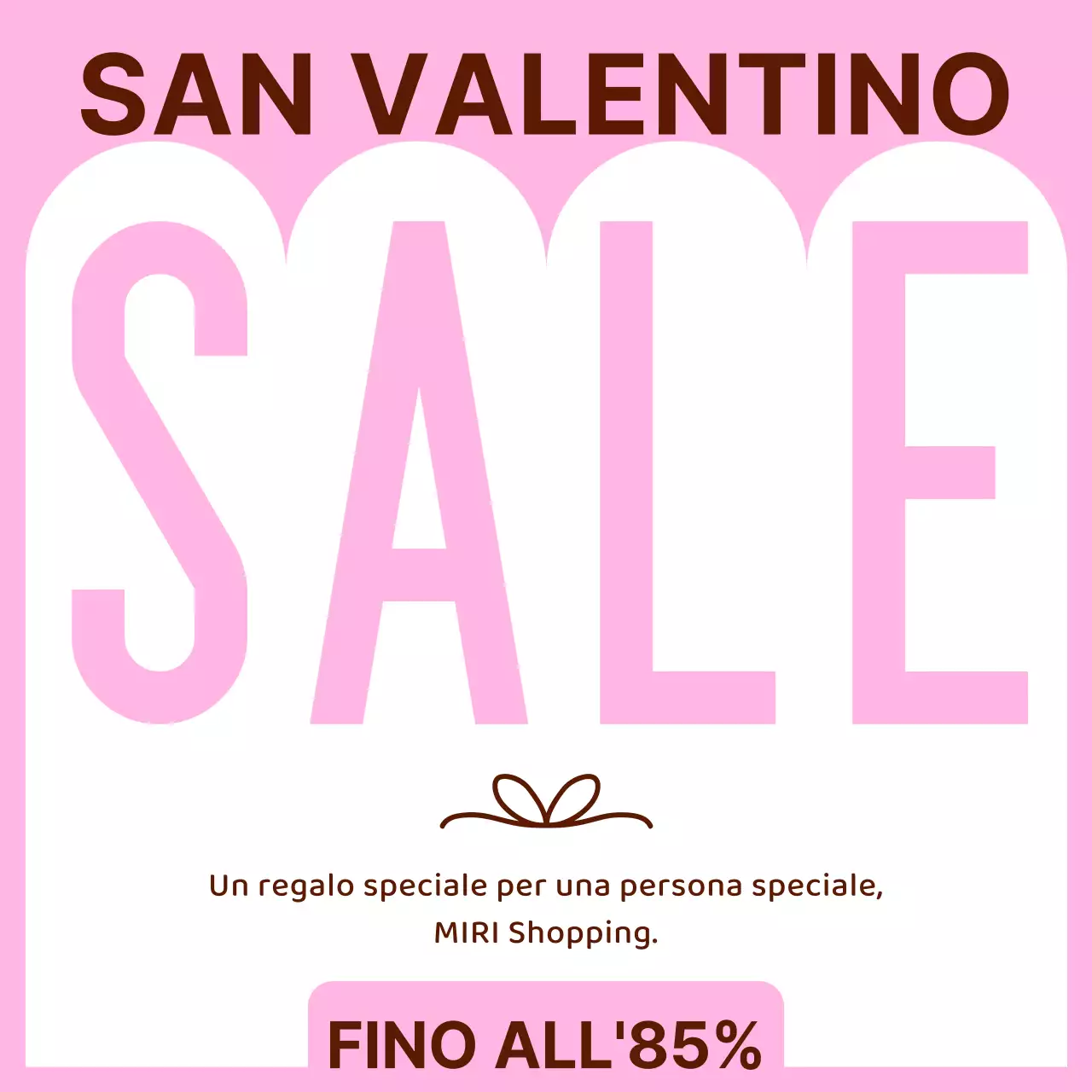 Volantino kitsch di San Valentino in rosa