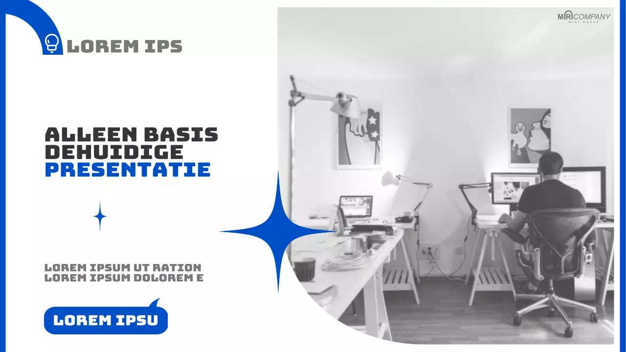 Moderne zakelijke rapporten in blauw