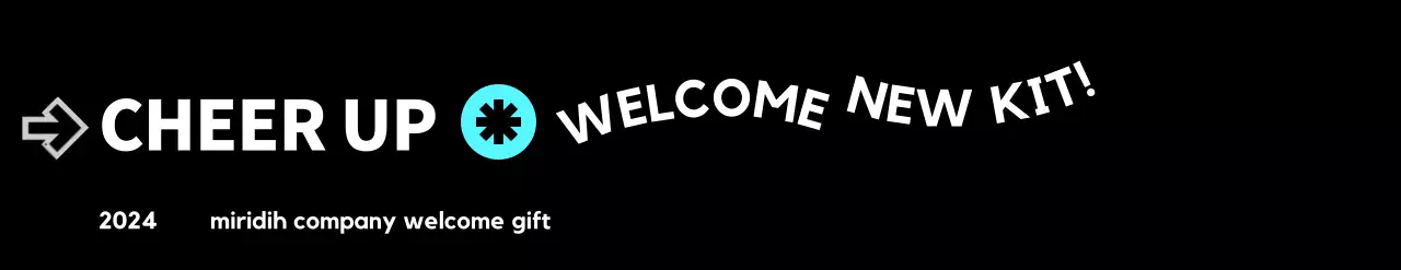 타이포그래피 컨셉의 기업용 웰컴키트