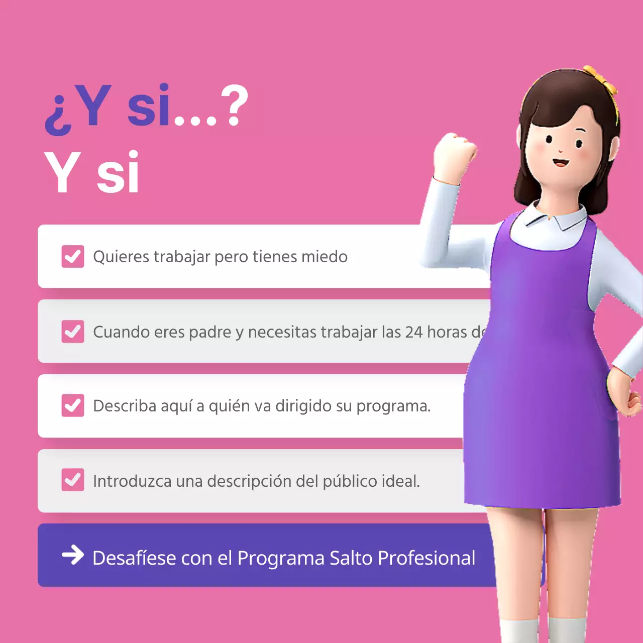 Promover la tendencia rosa y morada de los programas de divulgación profesional para mujeres