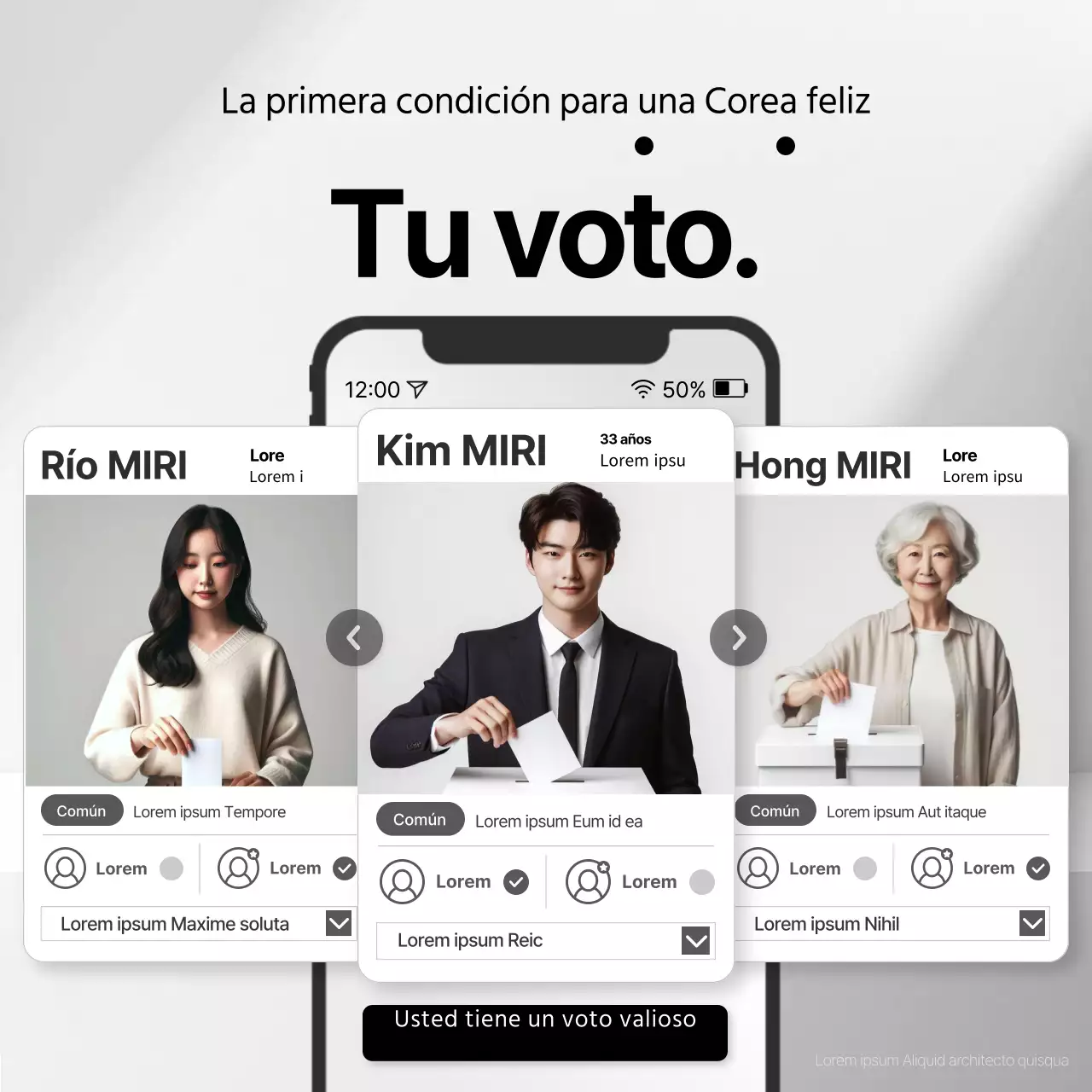 Promover la participación electoral moderna en blanco y negro