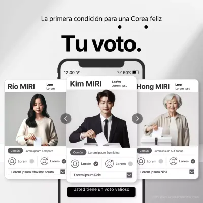 Promover la participación electoral moderna en blanco y negro