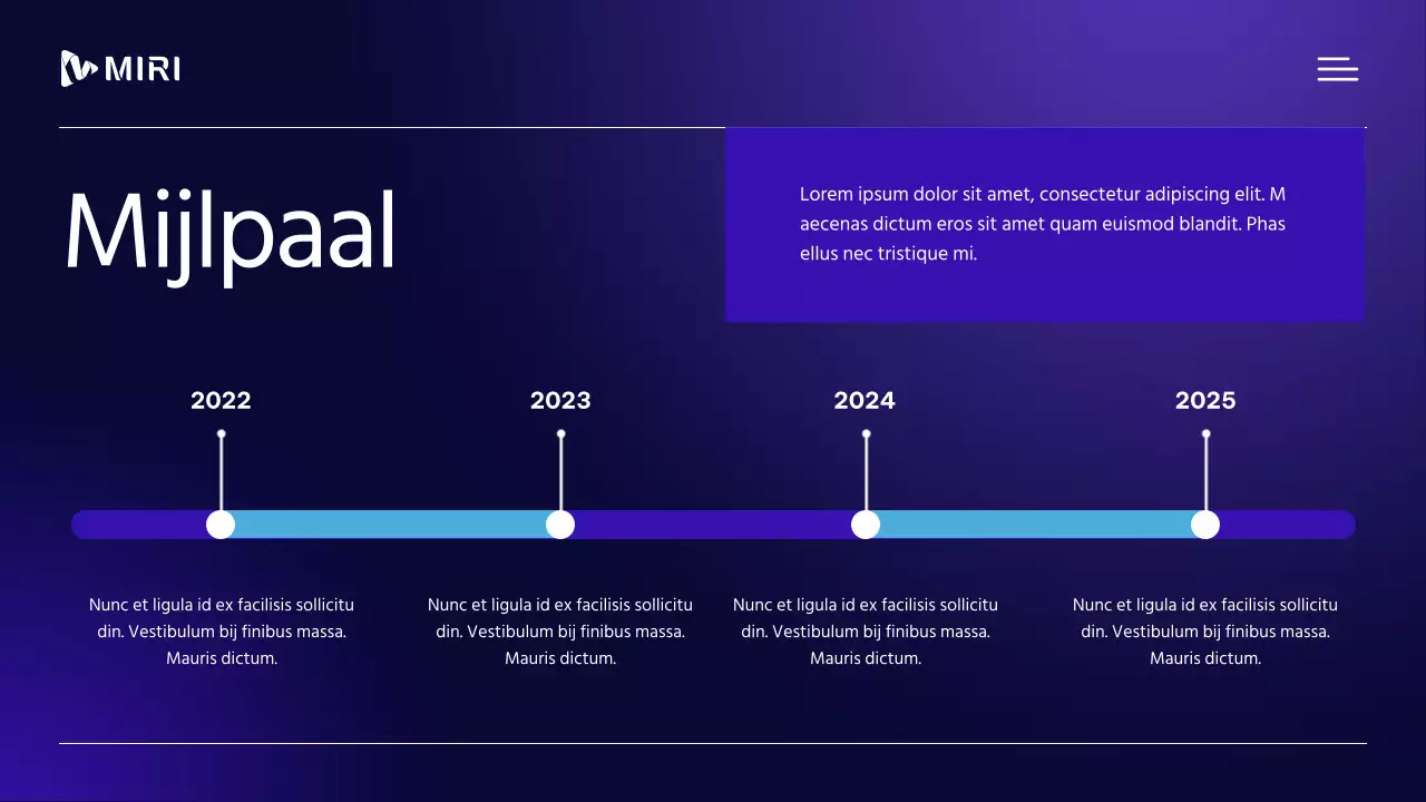 Modern, professioneel zakelijk profielmateriaal in paars en wit