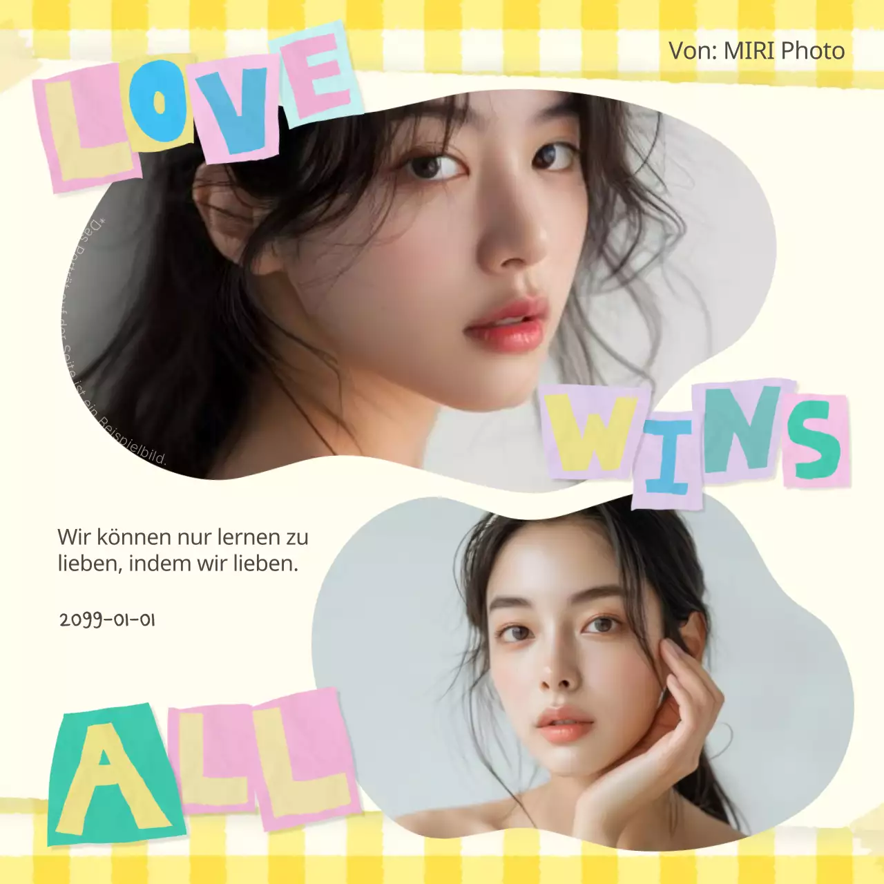 Niedliche Notizblöcke mit Fotorahmen in Rosa und Gelb