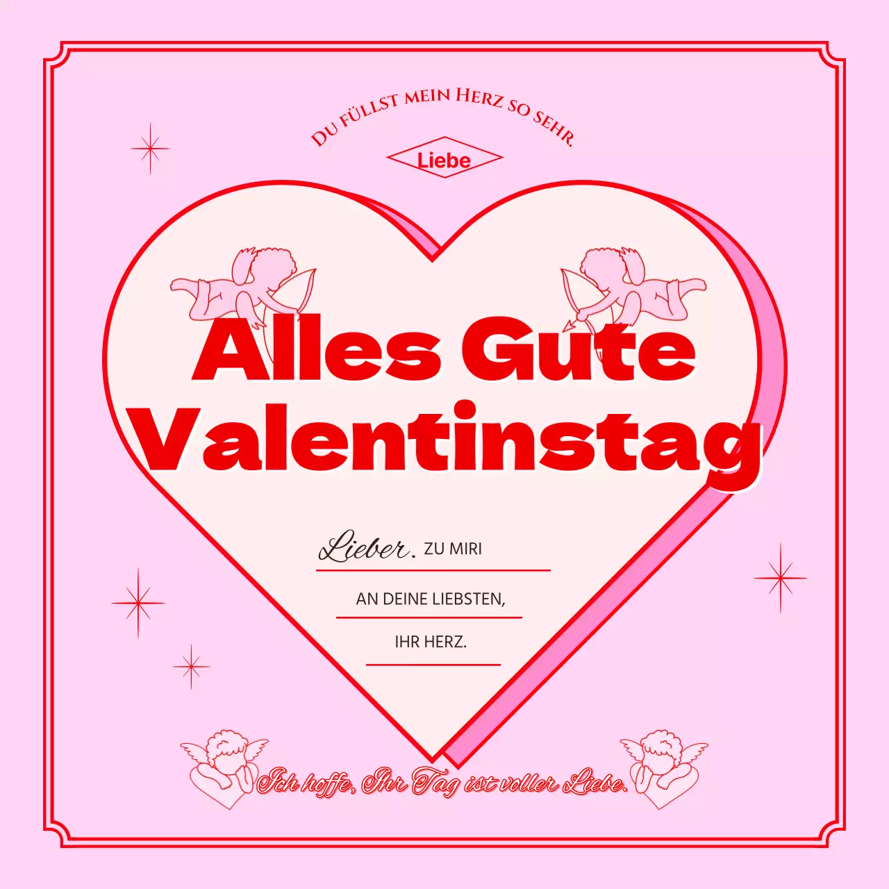 Kitschige Notizblöcke zum Valentinstag in Rosa