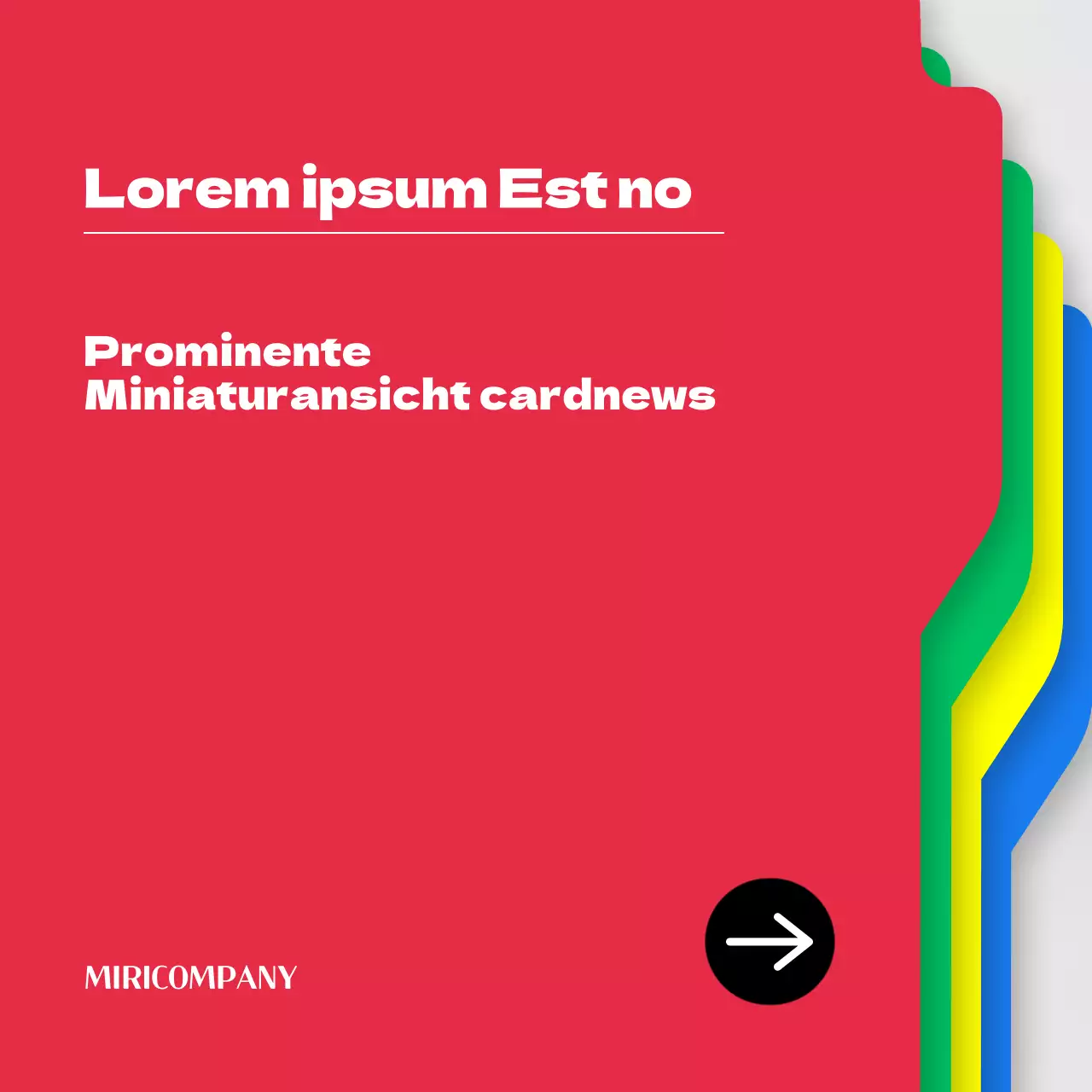 Trendiges Thumbnail-Cover in Rot und Blau