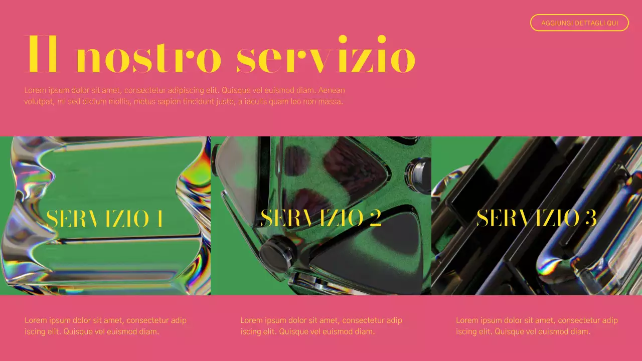 Rapporto sul profilo aziendale moderno verde e rosa