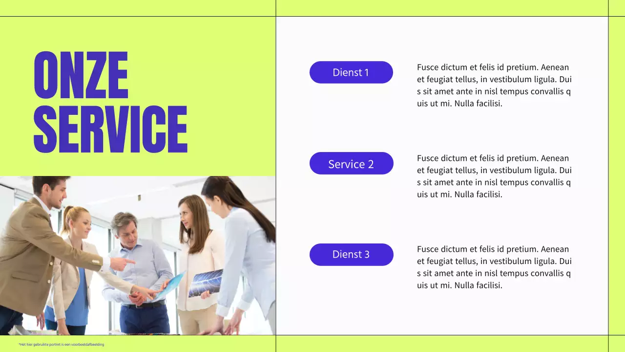 Blauw en neon modern zakelijk profielmateriaal