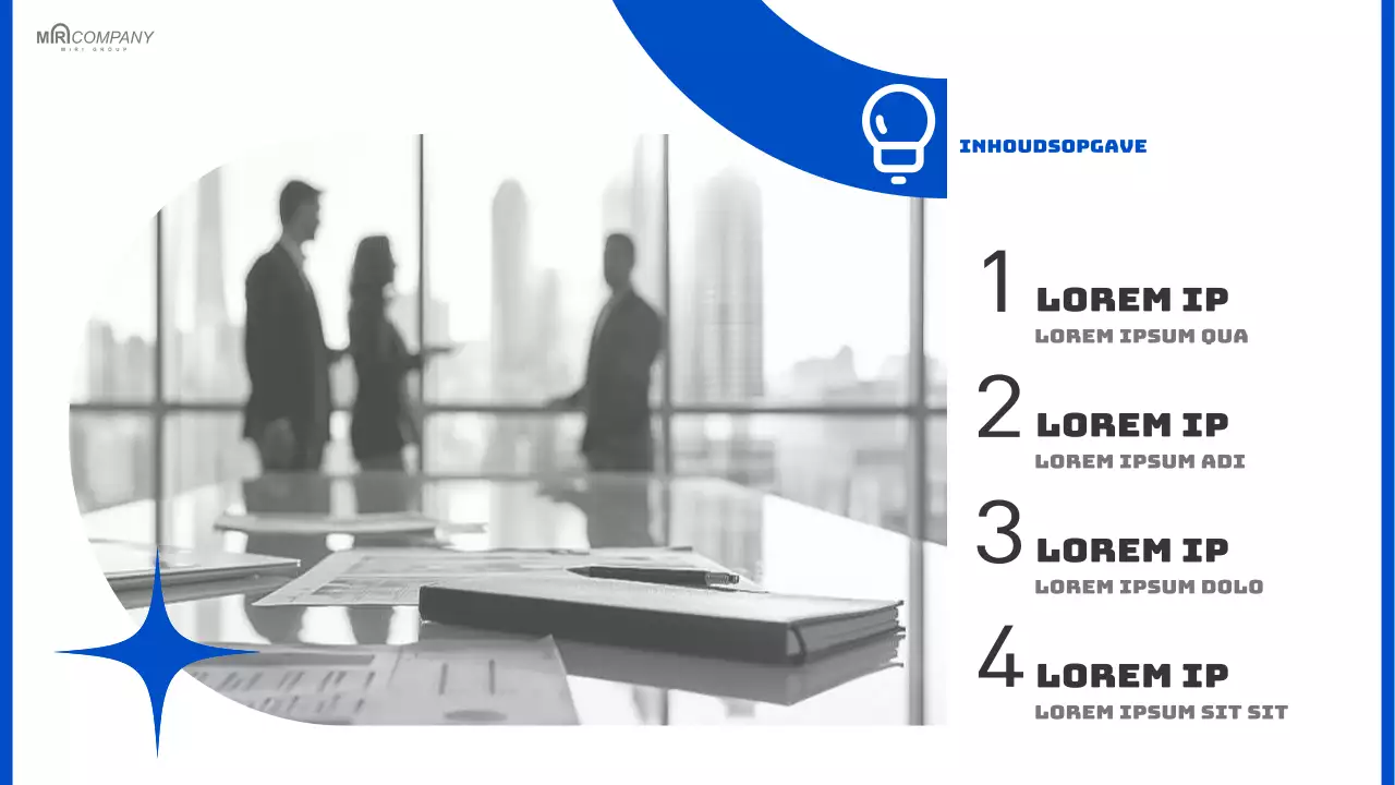 Moderne zakelijke rapporten in blauw