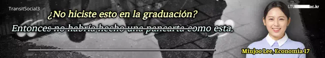 Divertido texto de graduación sobre fondo blanco y negro