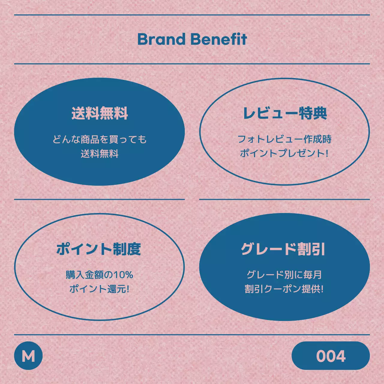 ピンク シンプル ブランド 企画書 Instagram カルーセル