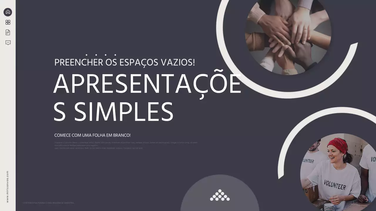 Apresentação com um desenho de fundo simples e básico em azul-marinho e marfim
